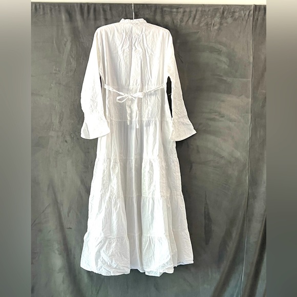 Dressed in White Cotton White Dress size M - Picture 2 of 5